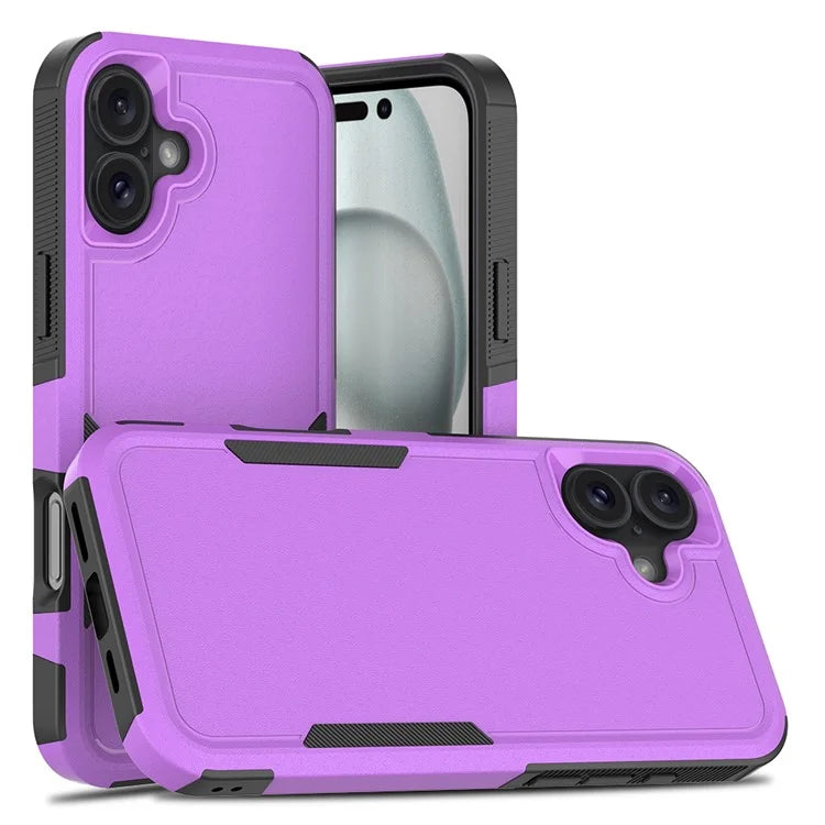 For iPhone 16 Plus Case 2-in-1 PC+TPU Shockproof Phone Cover