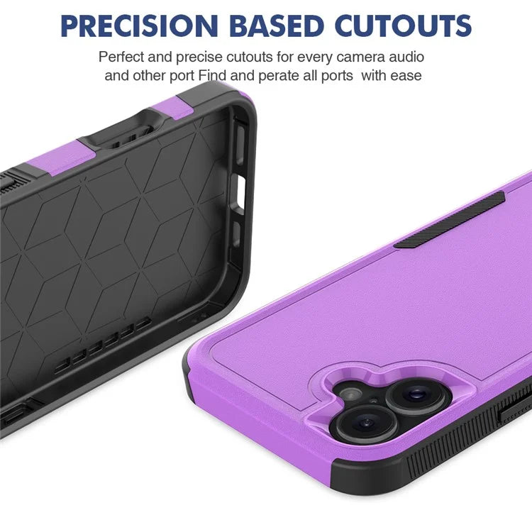 For iPhone 16 Plus Case 2-in-1 PC+TPU Shockproof Phone Cover