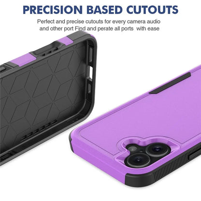 For iPhone 16 Plus Case 2-in-1 PC+TPU Shockproof Phone Cover