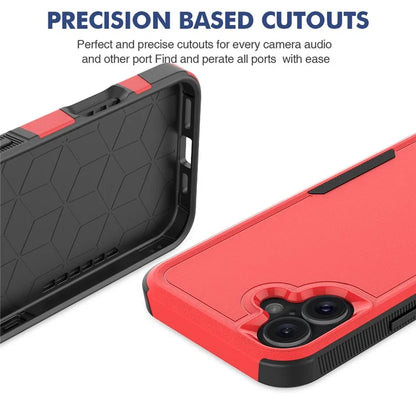 For iPhone 16 Plus Case 2-in-1 PC+TPU Shockproof Phone Cover