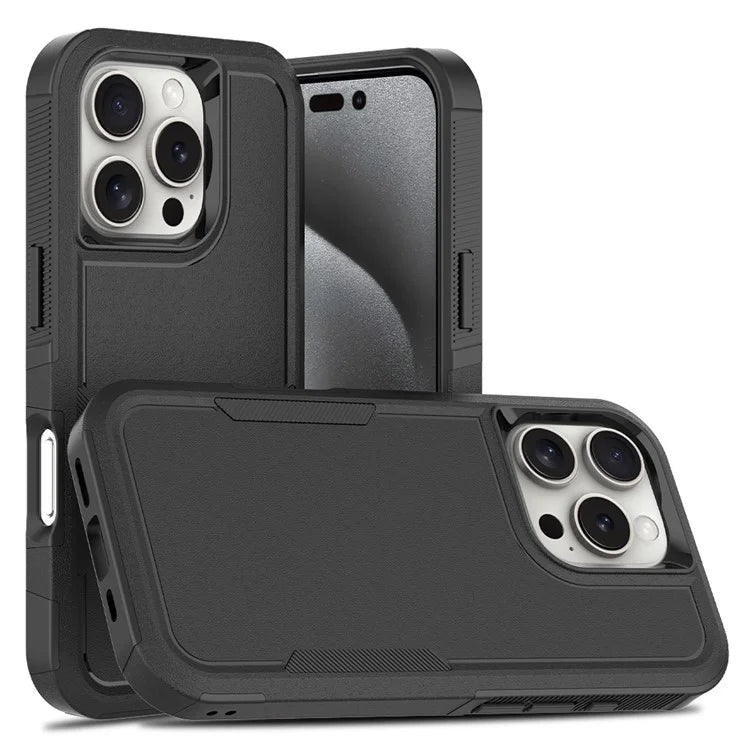 For iPhone 16 Pro Case 2-in-1 PC+TPU Shockproof Phone Cover