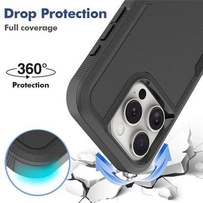 For iPhone 16 Pro Case 2-in-1 PC+TPU Shockproof Phone Cover