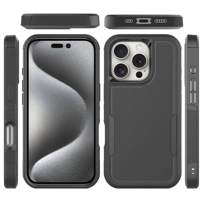 For iPhone 16 Pro Case 2-in-1 PC+TPU Shockproof Phone Cover