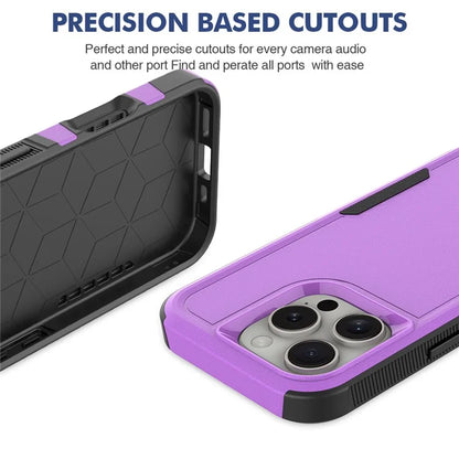 For iPhone 16 Pro Case 2-in-1 PC+TPU Shockproof Phone Cover