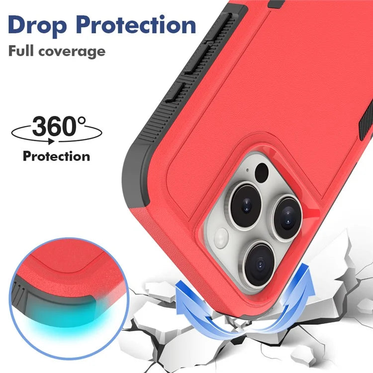 For iPhone 16 Pro Case 2-in-1 PC+TPU Shockproof Phone Cover