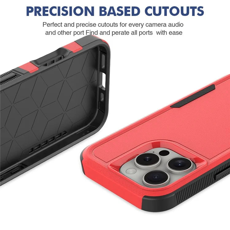 For iPhone 16 Pro Case 2-in-1 PC+TPU Shockproof Phone Cover