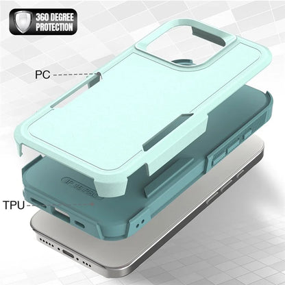 For iPhone 16 Pro Case 2-in-1 PC+TPU Shockproof Phone Cover
