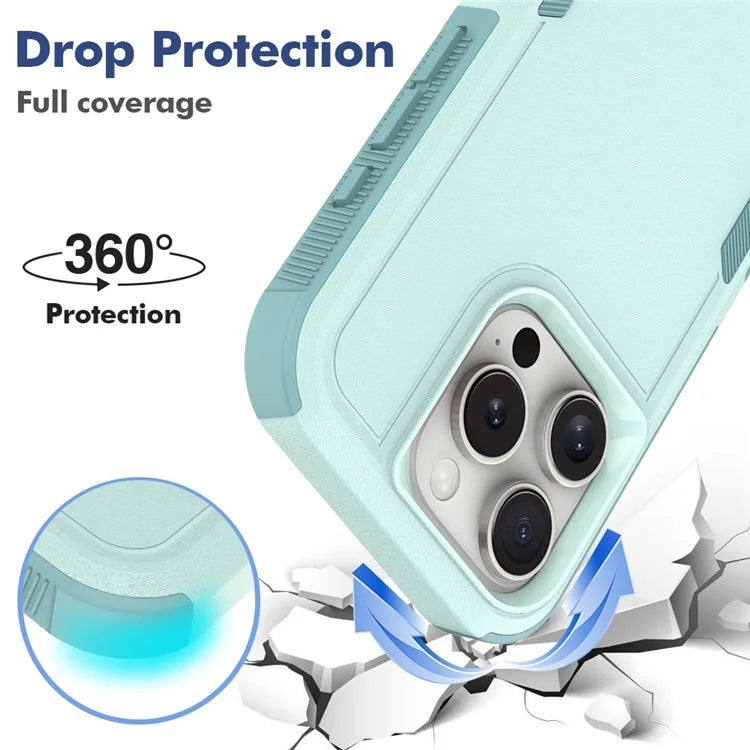 For iPhone 16 Pro Case 2-in-1 PC+TPU Shockproof Phone Cover