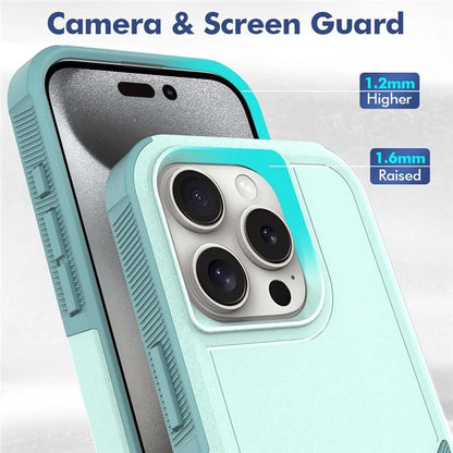 For iPhone 16 Pro Case 2-in-1 PC+TPU Shockproof Phone Cover