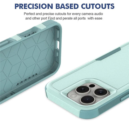 For iPhone 16 Pro Case 2-in-1 PC+TPU Shockproof Phone Cover