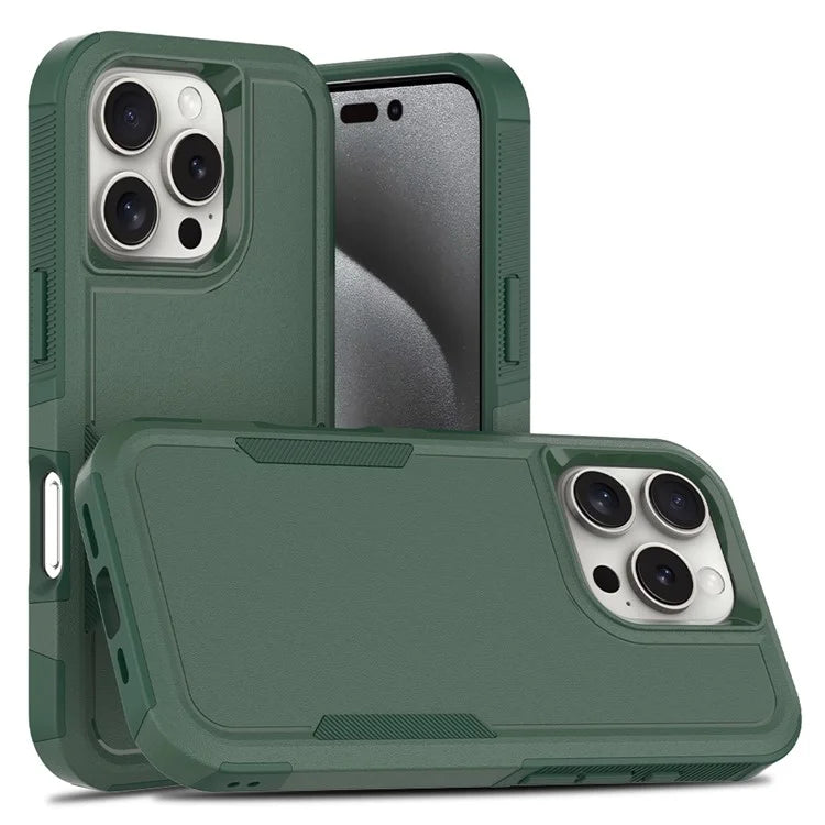 For iPhone 16 Pro Case 2-in-1 PC+TPU Shockproof Phone Cover