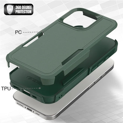 For iPhone 16 Pro Case 2-in-1 PC+TPU Shockproof Phone Cover