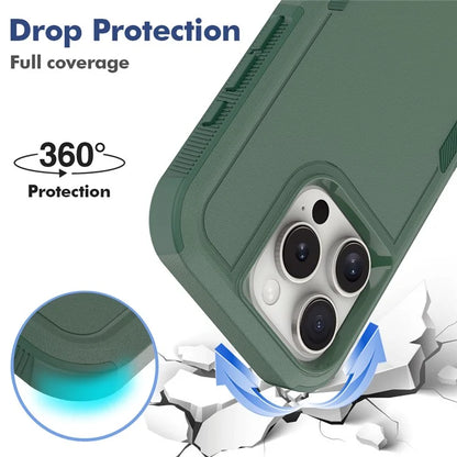 For iPhone 16 Pro Case 2-in-1 PC+TPU Shockproof Phone Cover