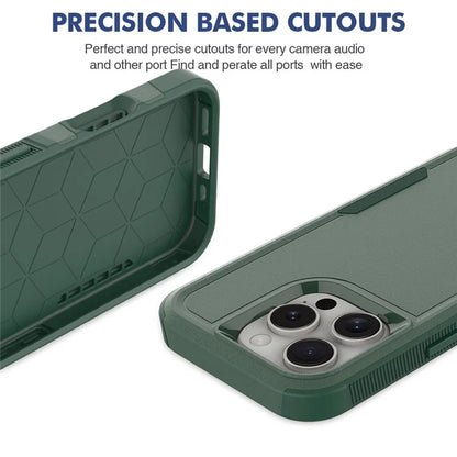 For iPhone 16 Pro Case 2-in-1 PC+TPU Shockproof Phone Cover
