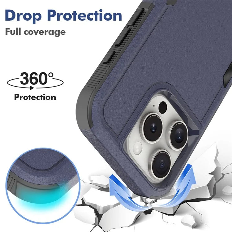 For iPhone 16 Pro Case 2-in-1 PC+TPU Shockproof Phone Cover
