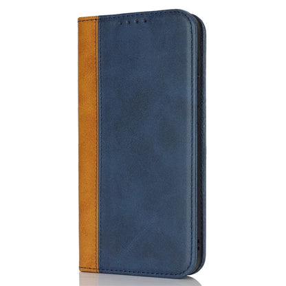 For Samsung Galaxy A55 5G Case Calf Texture 3 Card Slots Color Splicing Leather Phone Cover