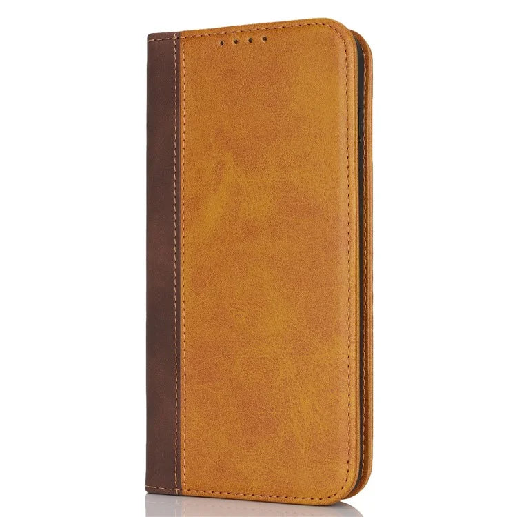 For Samsung Galaxy A55 5G Case Calf Texture 3 Card Slots Color Splicing Leather Phone Cover