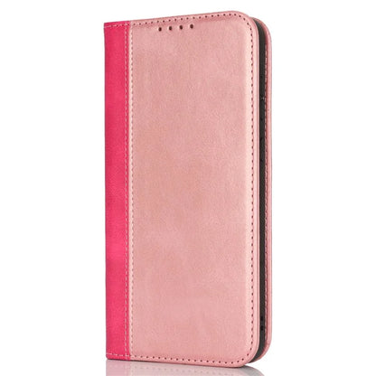 For Samsung Galaxy A55 5G Case Calf Texture 3 Card Slots Color Splicing Leather Phone Cover