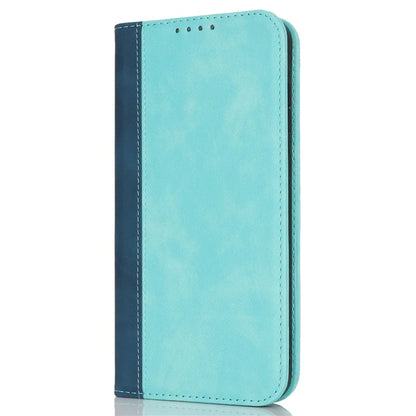 For Samsung Galaxy A55 5G Case Calf Texture 3 Card Slots Color Splicing Leather Phone Cover
