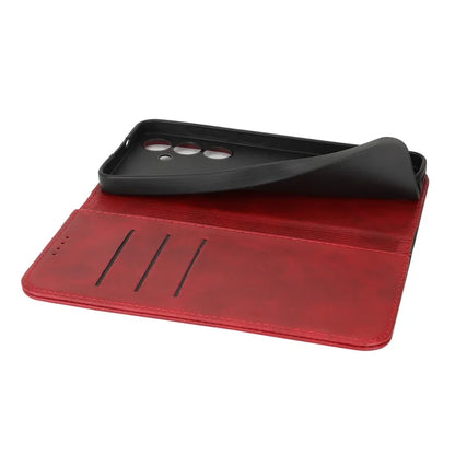 For Samsung Galaxy S24+ Case Calf Texture 3 Card Slots Color Splicing Leather Phone Cover