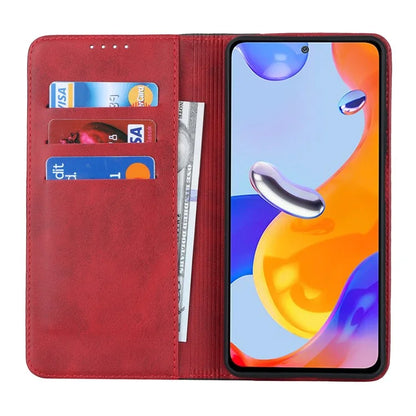For Xiaomi Redmi Note 11 Pro Case Calf Texture 3 Card Slots Color Splicing Leather Phone Cover