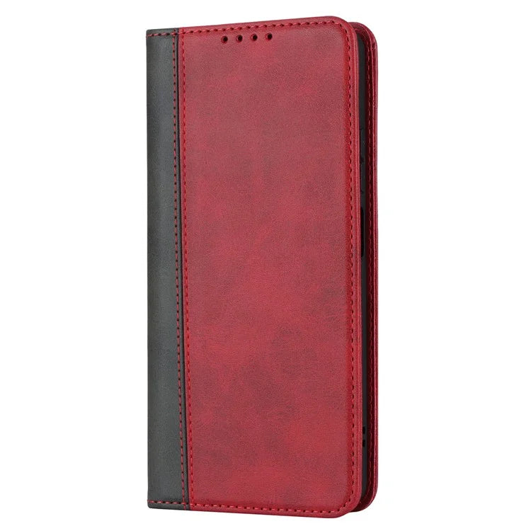 For Xiaomi Redmi Note 11 Pro Case Calf Texture 3 Card Slots Color Splicing Leather Phone Cover