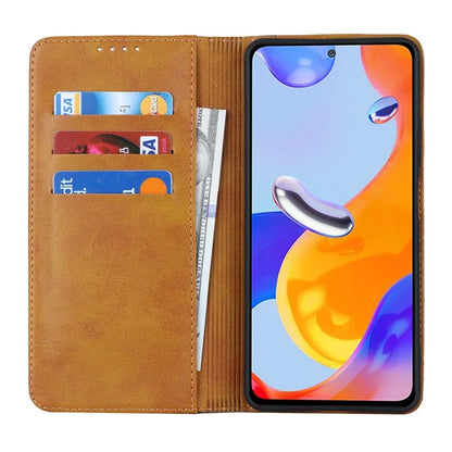 For Xiaomi Redmi Note 11 Pro Case Calf Texture 3 Card Slots Color Splicing Leather Phone Cover