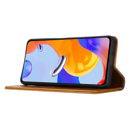 For Xiaomi Redmi Note 11 Pro Case Calf Texture 3 Card Slots Color Splicing Leather Phone Cover
