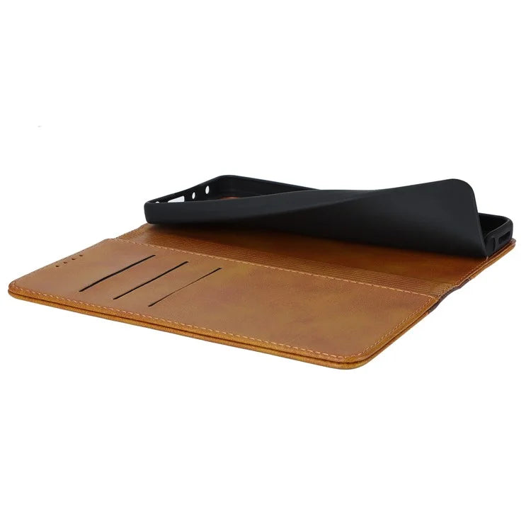 For Xiaomi Redmi Note 11 Pro Case Calf Texture 3 Card Slots Color Splicing Leather Phone Cover