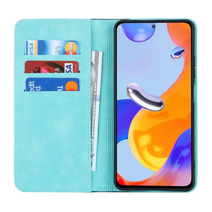 For Xiaomi Redmi Note 11 Pro Case Calf Texture 3 Card Slots Color Splicing Leather Phone Cover