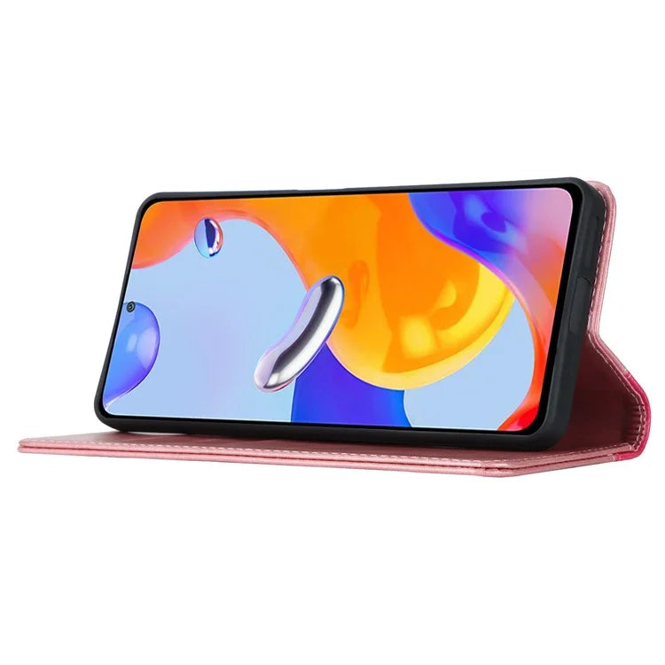 For Xiaomi Redmi Note 11 Pro Case Calf Texture 3 Card Slots Color Splicing Leather Phone Cover