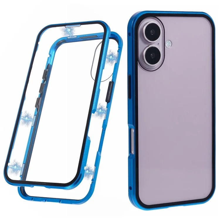 For iPhone 16 Plus Case Magnetic Full Protection Clear Phone Cover