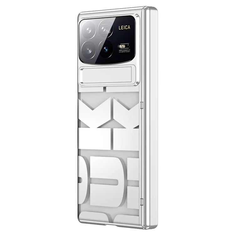 For Xiaomi Mix Fold 4 5G Case Kickstand Hard PC Phone Cover with Tempered Glass Film