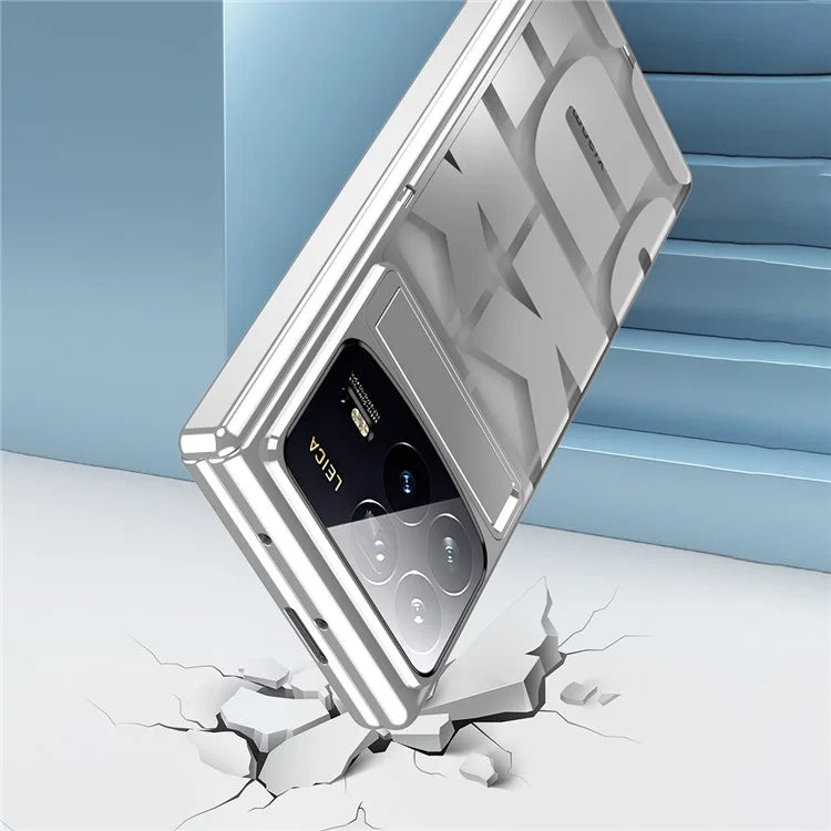 For Xiaomi Mix Fold 4 5G Case Kickstand Hard PC Phone Cover with Tempered Glass Film