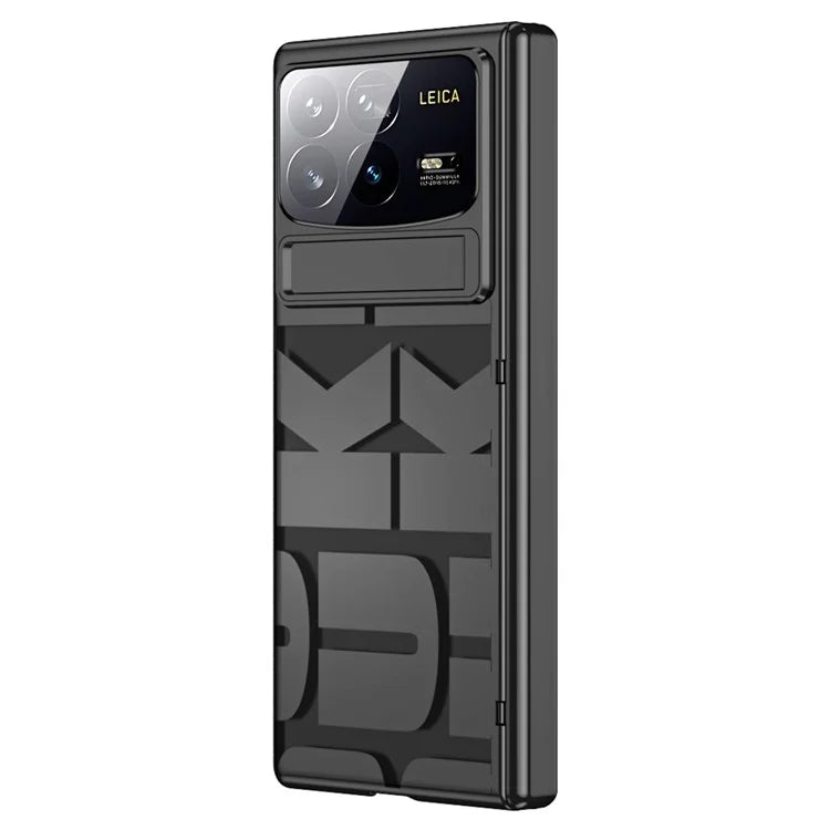 For Xiaomi Mix Fold 4 5G Case Kickstand Hard PC Phone Cover with Tempered Glass Film