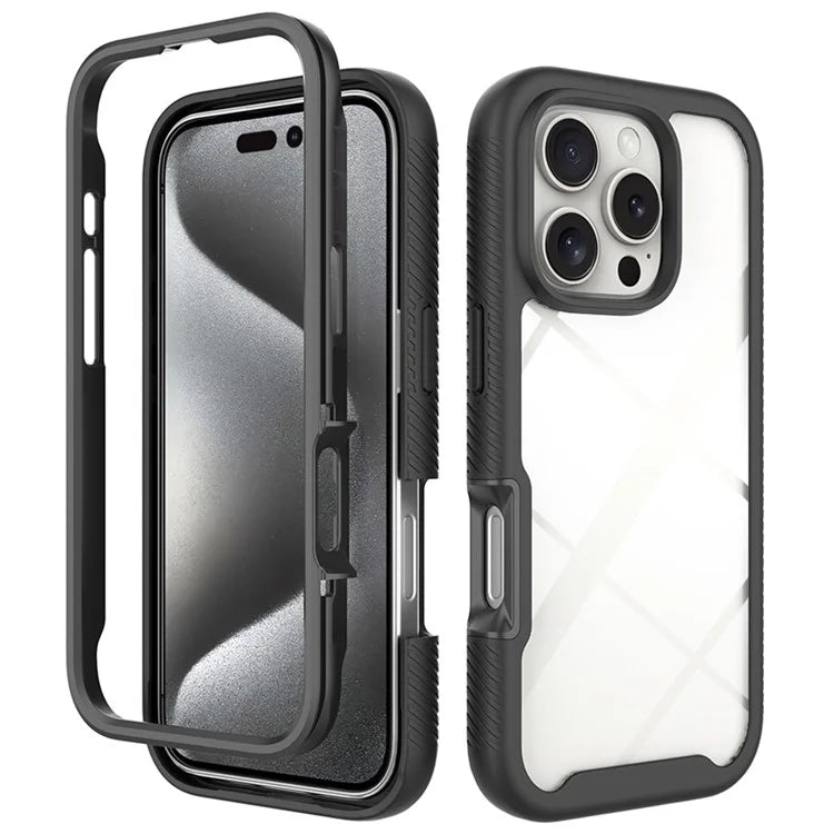 For iPhone 16 Pro Case Anti-Drop 2-in-1 PC+TPU Phone Cover