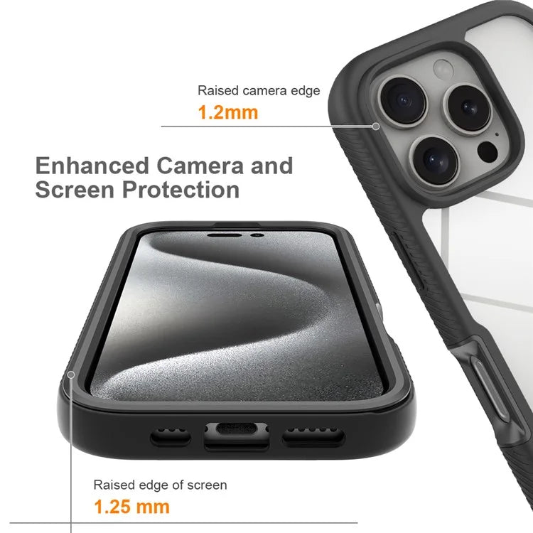 For iPhone 16 Pro Case Anti-Drop 2-in-1 PC+TPU Phone Cover