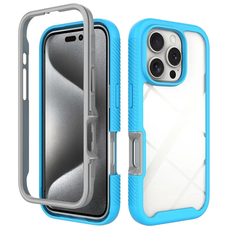 For iPhone 16 Pro Case Anti-Drop 2-in-1 PC+TPU Phone Cover
