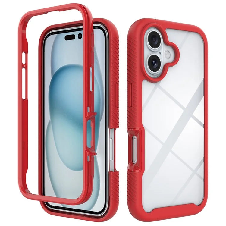 For iPhone 16 Case Anti-Drop 2-in-1 PC+TPU Phone Cover