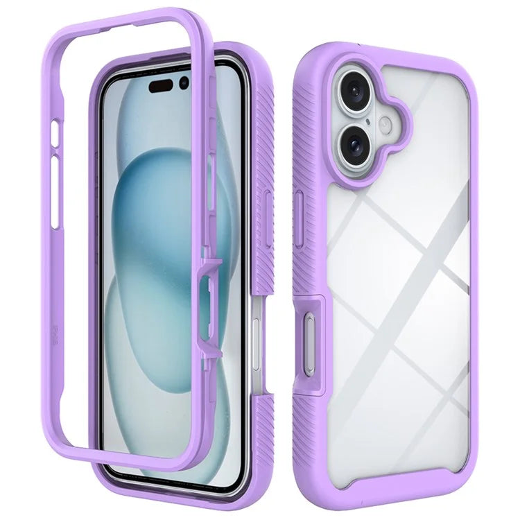For iPhone 16 Case Anti-Drop 2-in-1 PC+TPU Phone Cover