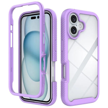 For iPhone 16 Case Anti-Drop 2-in-1 PC+TPU Phone Cover
