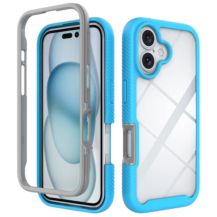 For iPhone 16 Case Anti-Drop 2-in-1 PC+TPU Phone Cover