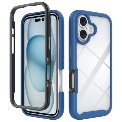 For iPhone 16 Case Anti-Drop 2-in-1 PC+TPU Phone Cover