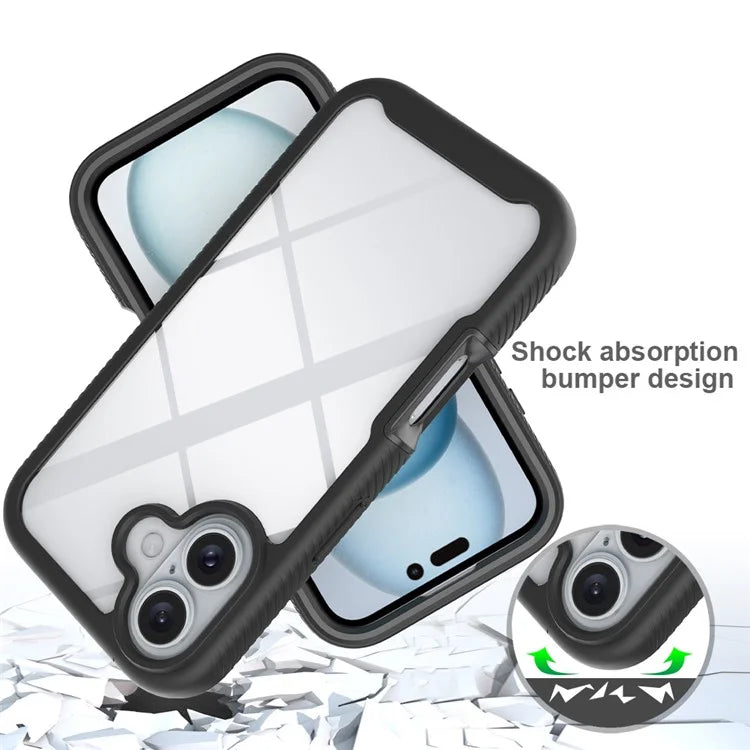 For iPhone 16 Case Anti-Drop 2-in-1 PC+TPU Phone Cover