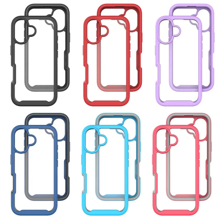 For iPhone 16 Case Anti-Drop 2-in-1 PC+TPU Phone Cover