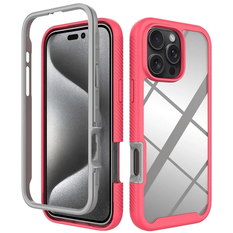 For iPhone 16 Pro Max  Case Anti-Drop 2-in-1 PC+TPU Phone Cover