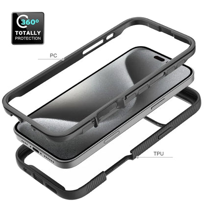 For iPhone 16 Pro Max  Case Anti-Drop 2-in-1 PC+TPU Phone Cover
