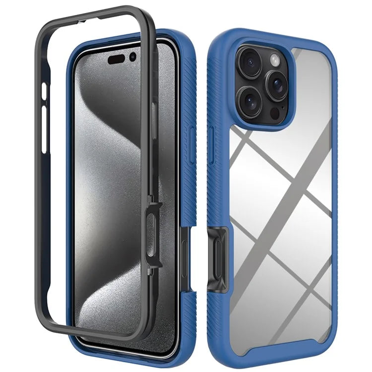 For iPhone 16 Pro Max  Case Anti-Drop 2-in-1 PC+TPU Phone Cover