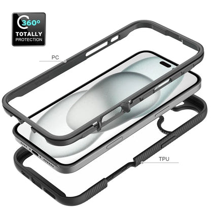 For iPhone 16 Plus Case Anti-Drop 2-in-1 PC+TPU Phone Cover