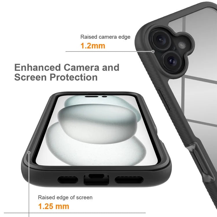 For iPhone 16 Plus Case Anti-Drop 2-in-1 PC+TPU Phone Cover